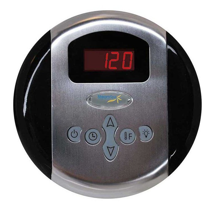 SteamSpa Indulgence 10.5 KW QuickStart Acu-Steam Bath Generator Package in Brushed Nickel IN1050BN