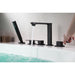 ANZZI Shore Series 3-Handle Roman Tub Faucet With Euro-Grip Handheld Sprayer