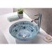 ANZZI Cadence Series 16" x 16" Deco-Glass Round Vessel Sink with Polished Chrome Pop-Up Drain