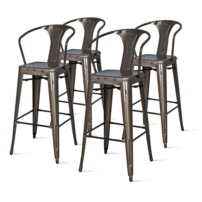 New Pacific Direct Metropolis Metal Counter Stool, Set of 4 938526-GM