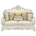 Acme Furniture Adara Loveseat - Back in Pearl White PU & Antique White Finish LV01225-1