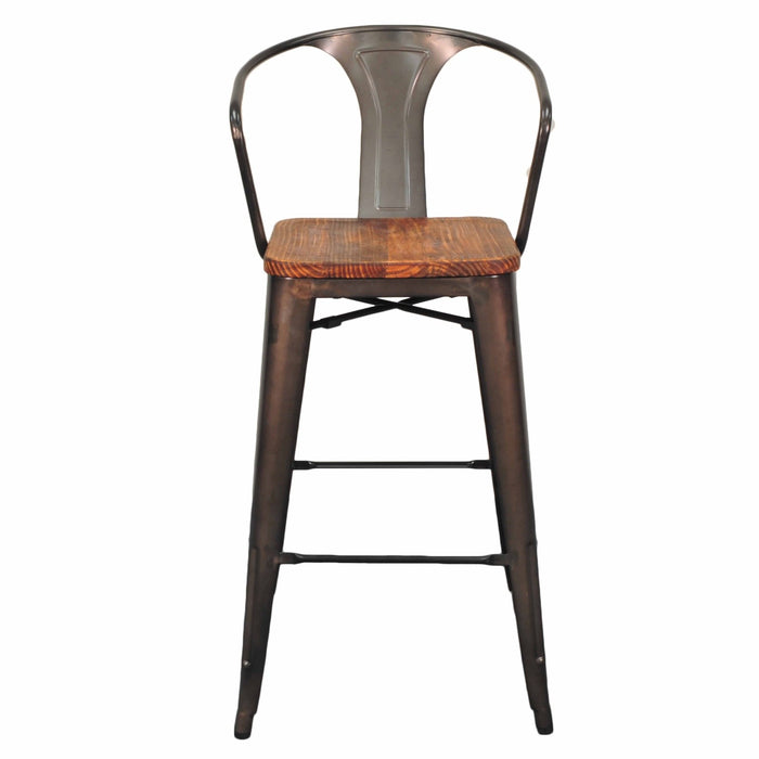 New Pacific Direct Metropolis Metal Bar Stool, Set of 4 938544-GM