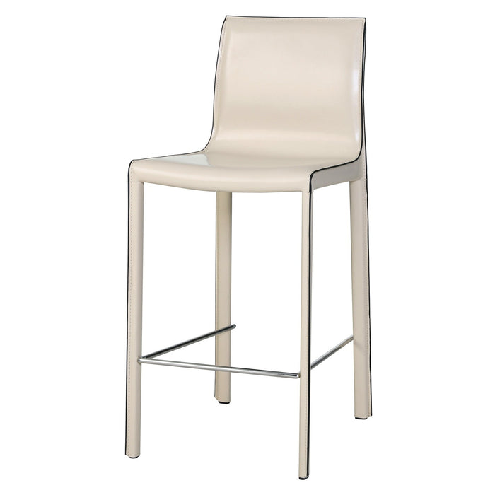 New Pacific Direct Gervin Recycled Leather Counter Stool, Set of 2 448526R-98