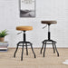 New Pacific Direct Eaton PU Leather Gaslift Backless Swivel Bar Stool 9300042-238