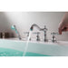 ANZZI Patriarch Series 3-Handle Roman Tub Faucet with Euro-Grip Handheld Sprayer