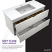 ANZZI Conques 39" x 20" Rich White Solid Wood Single Bathroom Vanity Set VT-MR3SCCT39-WH