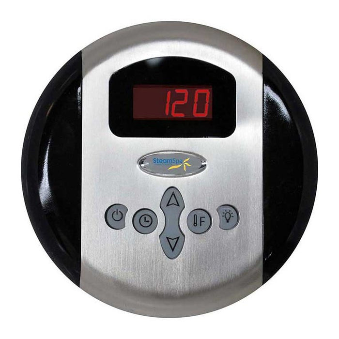 SteamSpa Indulgence 10.5 KW QuickStart Acu-Steam Bath Generator Package with Built-in Auto Drain in Polished Chrome IN1050CH-A