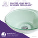 ANZZI Sonata Series 16" x 16" Deco-Glass Round Vessel Sink in Lustrous Light Green Finish with Polished Chrome Pop-Up Drain LS-AZ083