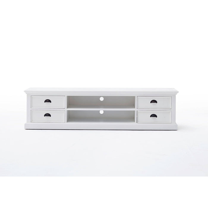 NovaSolo Halifax Large Entertainment Center with 4 Drawers White CA631