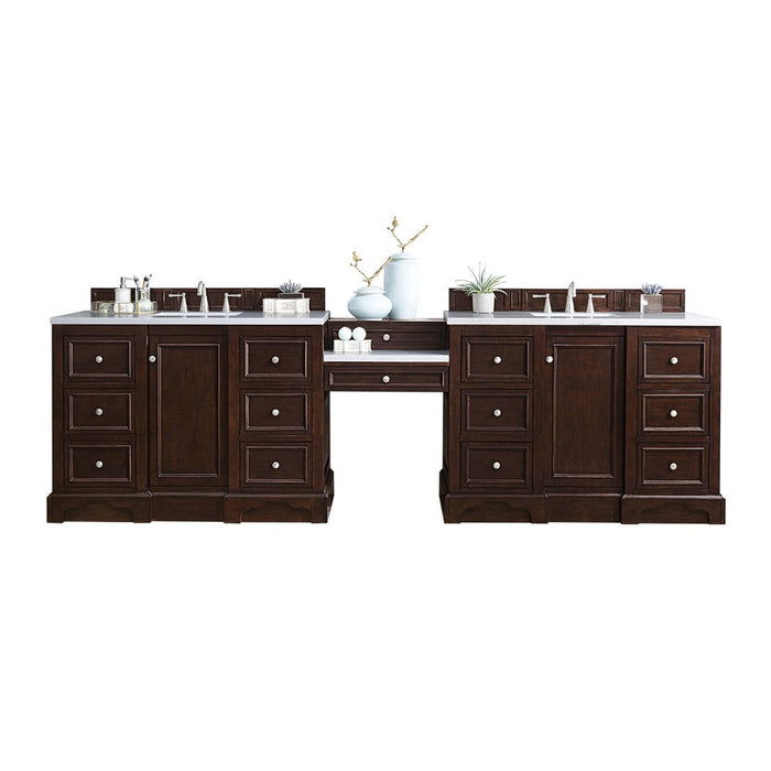 James Martin Vanities De Soto 118" Double Vanity Set w/ Makeup Table