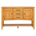 Sunset Trading Selections Sideboard with Large Display Shelf | 3 Drawers 2 Storage Cabinets | Light Oak DLU-1122-SB-LO