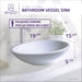 ANZZI Egret Series 20" x 15" Deco-Glass Oval Shape Vessel Sink in White Finish with Polished Chrome Pop-Up Drain LS-AZ037