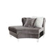 Acme Furniture Ninagold Sectional Sofa in Gray Velvet 57355