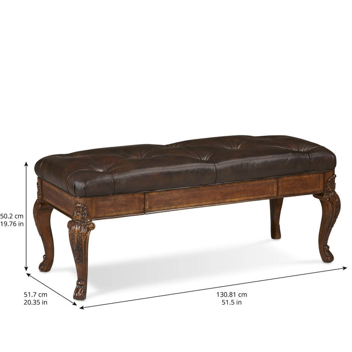 A.R.T. Furniture Old World Leather Storage Bench In Brown 143149-2606