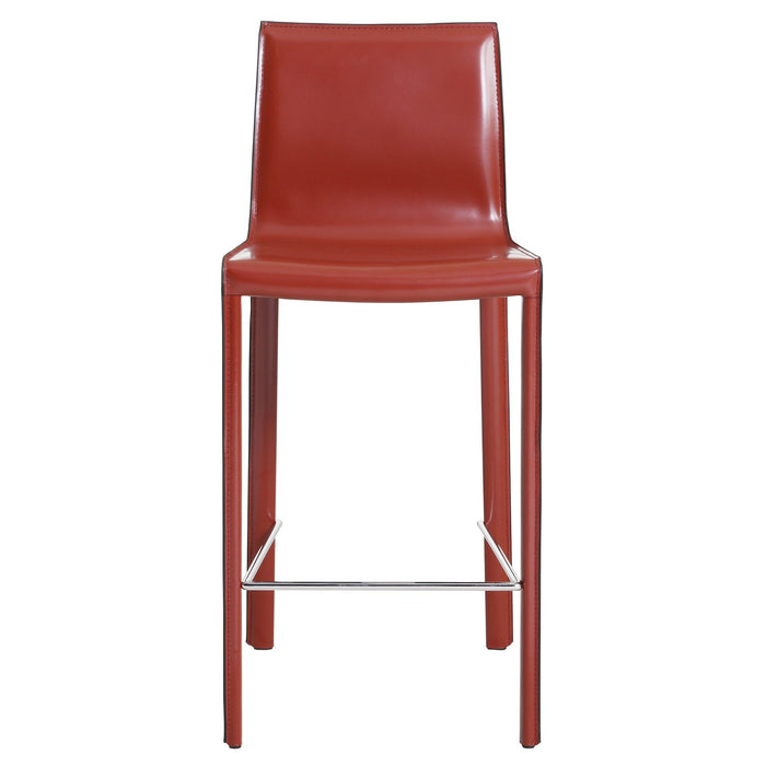 New Pacific Direct Gervin Recycled Leather Counter Stool, Set of 2 448526R-49