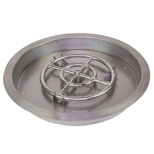 Grand Canyon DIP-RD Stainless Steel Round Fire Pit Burner Kit with Drop-In Bowl Pan