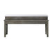 Acme Furniture Wandella 4pc Counter Height Table Set W/Usb in Beige Fabric, Marble Top & Weathered Gray Finish DN00088
