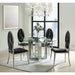 Acme Furniture Noralie Dining Table in Mirrored & Faux Diamonds DN00715