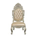 Acme Furniture Sorina Side Chair Set-2 in PU & Antique Gold Finish DN01209