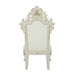Acme Furniture Adara Side Chair Set-2 in Pearl White PU & Antique White Finish DN01230