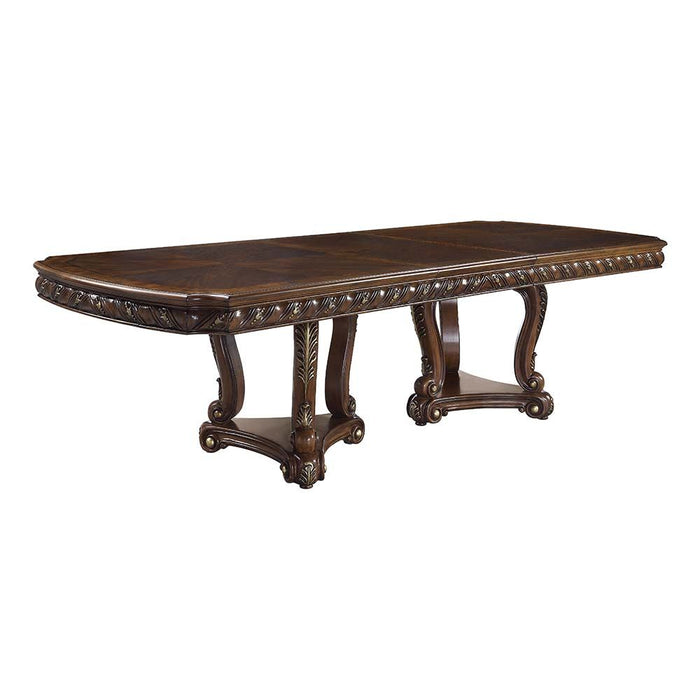 Acme Furniture Devayne Dining Table in Dark Walnut Finish DN01362