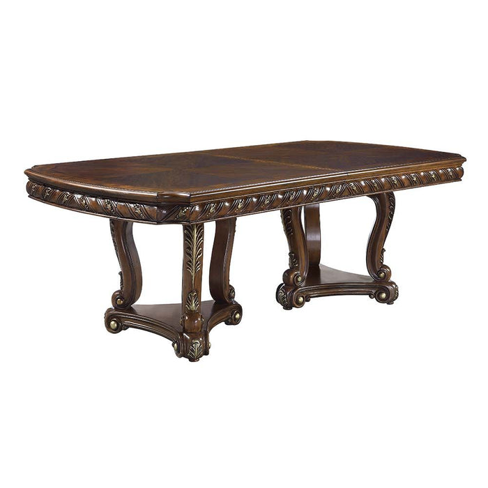 Acme Furniture Devayne Dining Table in Dark Walnut Finish DN01362