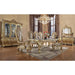 Acme Furniture Cabriole Dining Table in Gold Finish DN01482