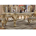 Acme Furniture Cabriole Dining Table in Gold Finish DN01482