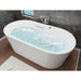 ANZZI Sofi Series 67" x 33" Freestanding Whirlpool Matte White Bathtub FT-AZ201