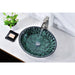 ANZZI Patuvendi Series 19" x 16" Deco-Glass Oval Shape Vessel Sink in Lustrous Black Finish with Polished Chrome Pop-Up Drain LS-AZ8098