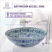 ANZZI Cadence Series 16" x 16" Deco-Glass Round Vessel Sink with Polished Chrome Pop-Up Drain