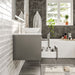 Eviva Totti Wave 48" Modern Bathroom Vanity in Gray, or White, Finish with Super White Man-Made Stone Countertop and Porcelain Vessel Sink