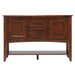 Sunset Trading Andrews Sideboard with Large Display Shelf | 3 Drawers 2 Storage Cabinets | Chestnut Brown DLU-ADW1122-SB-CT
