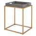 New Pacific Direct Feyre Faux Shagreen Removable Tray End Table 1600047