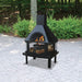 Endless Summer Black Wood Burning Outdoor Firehouse with Chimney WAF1013C