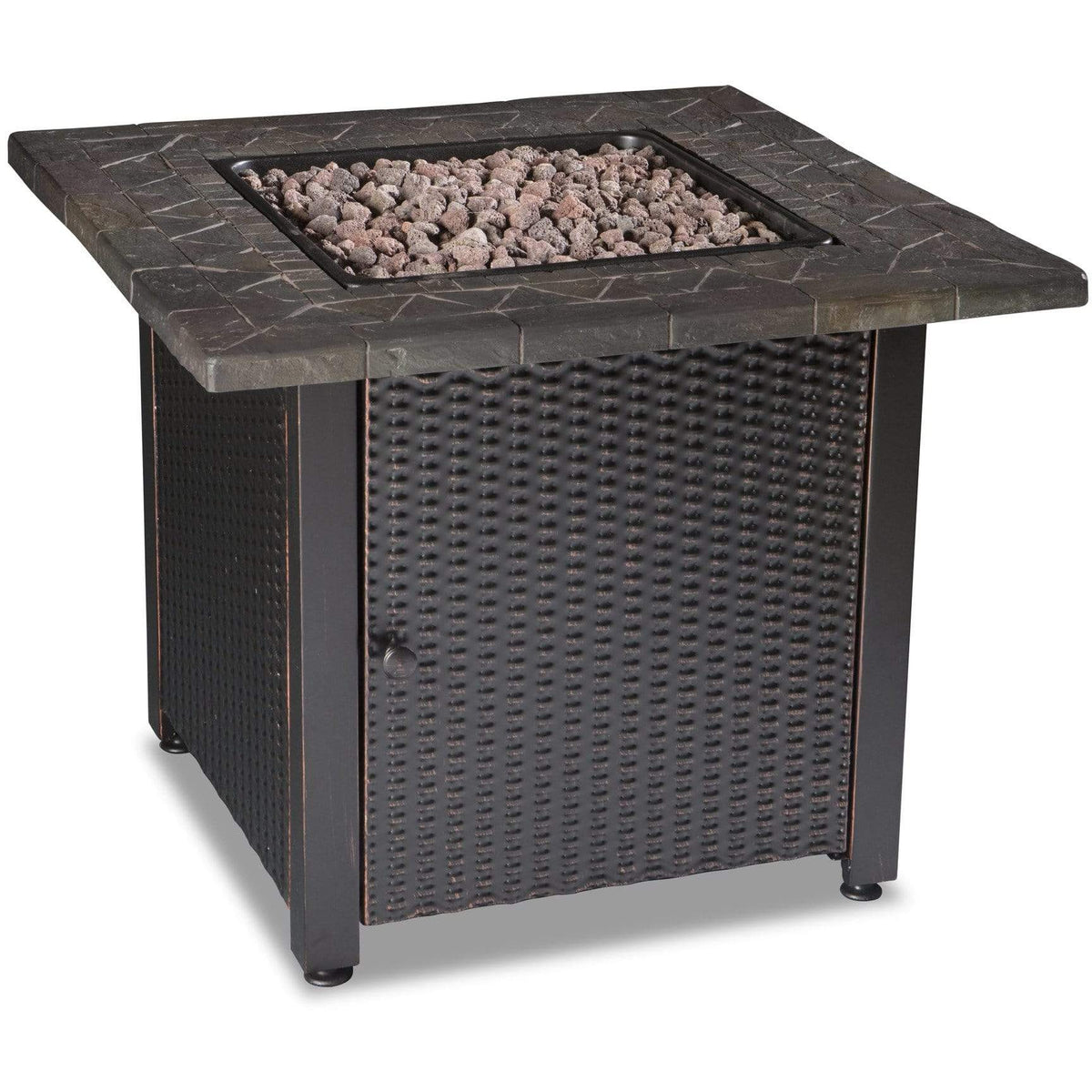 Endless Summer LP Gas Outdoor Fire Pit with 30in Resin Tile Mantel GA