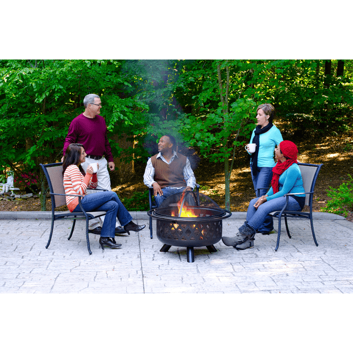 Endless Summer Oil Rubbed Bronze Wood Burning Firebowl with Lattice Design WAD792SP