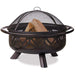Endless Summer Oil Rubbed Bronze Wood Burning Outdoor Firebowl with Geometric Design WAD1009SP