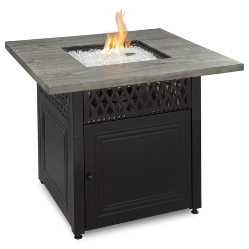 Endless Summer The Dakota, Dual Heat LP Gas Outdoor Fire Pit/Patio Heater with Wood Look Resin Mantel GAD19101ES