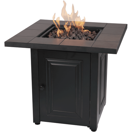 Endless Summer The Vanderbilt, LP Gas Outdoor Fire Pit with Ceramic Tile Mantel GAD15411SP