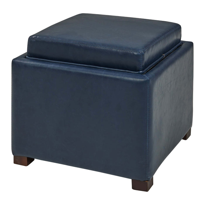New Pacific Direct Cameron Square Bonded Leather Storage Ottoman 113042B-V05