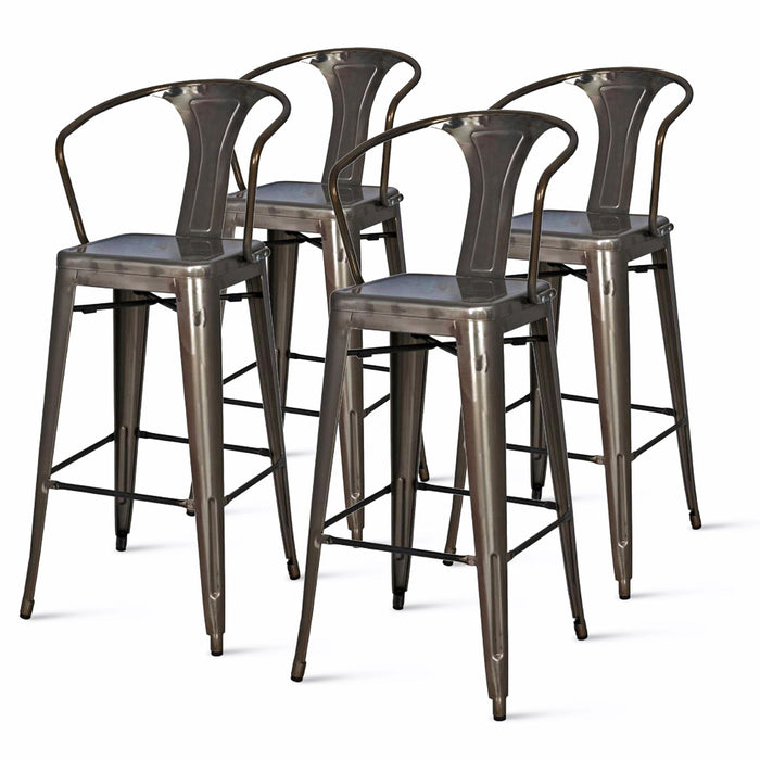 New Pacific Direct Metropolis Metal Bar Stool, Set of 4 938530-GM