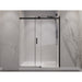 ANZZI Rhodes Series 48" x 76" Frameless Rectangular Sliding Shower Door with Tsunami Guard