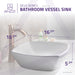 ANZZI Deux Series 17" x 17" Square Shape Vessel Sink in Glossy White Finish LS-AZ119