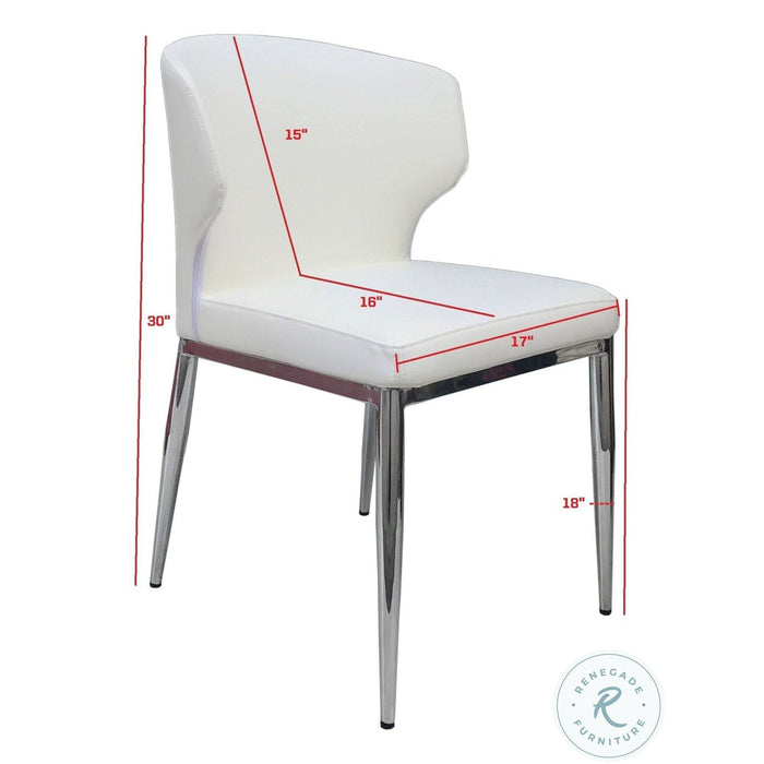 Bellini Modern Living Eton Dining Chair in White Eton WHT