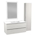 ANZZI Conques 39" x 20" Rich White Solid Wood Single Bathroom Vanity Set VT-MR3SCCT39-WH