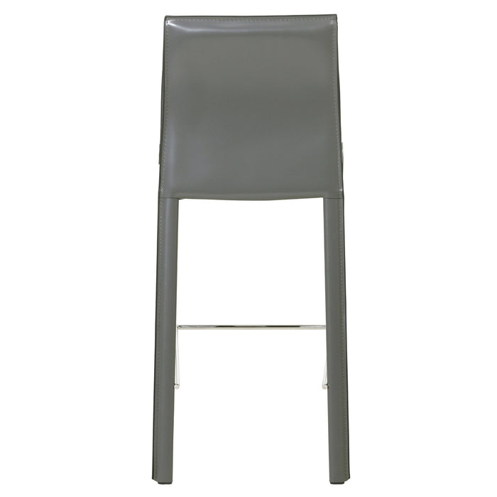 New Pacific Direct Gervin Recycled Leather Counter Stool, Set of 2 448526R-30