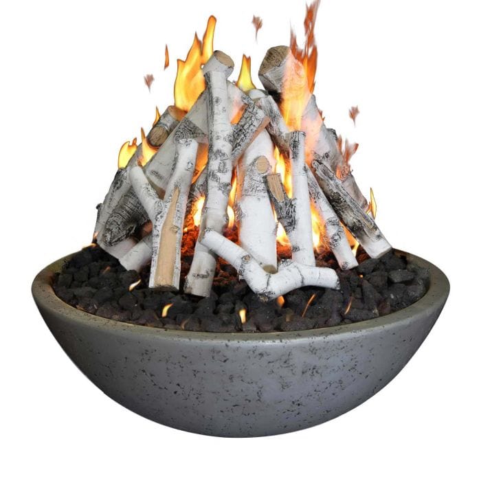 Grand Canyon FB3913-TP Concrete Fire Bowl 39x13-Inch with Tee-Pee Stack