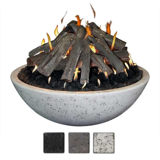 Grand Canyon FB4816-TP Concrete Fire Bowl 48x16-Inch with Tee-Pee Stack