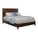 Alpine Furniture Flynn Mid Century Modern Full Size Panel Bed, Walnut 966WAL-08F